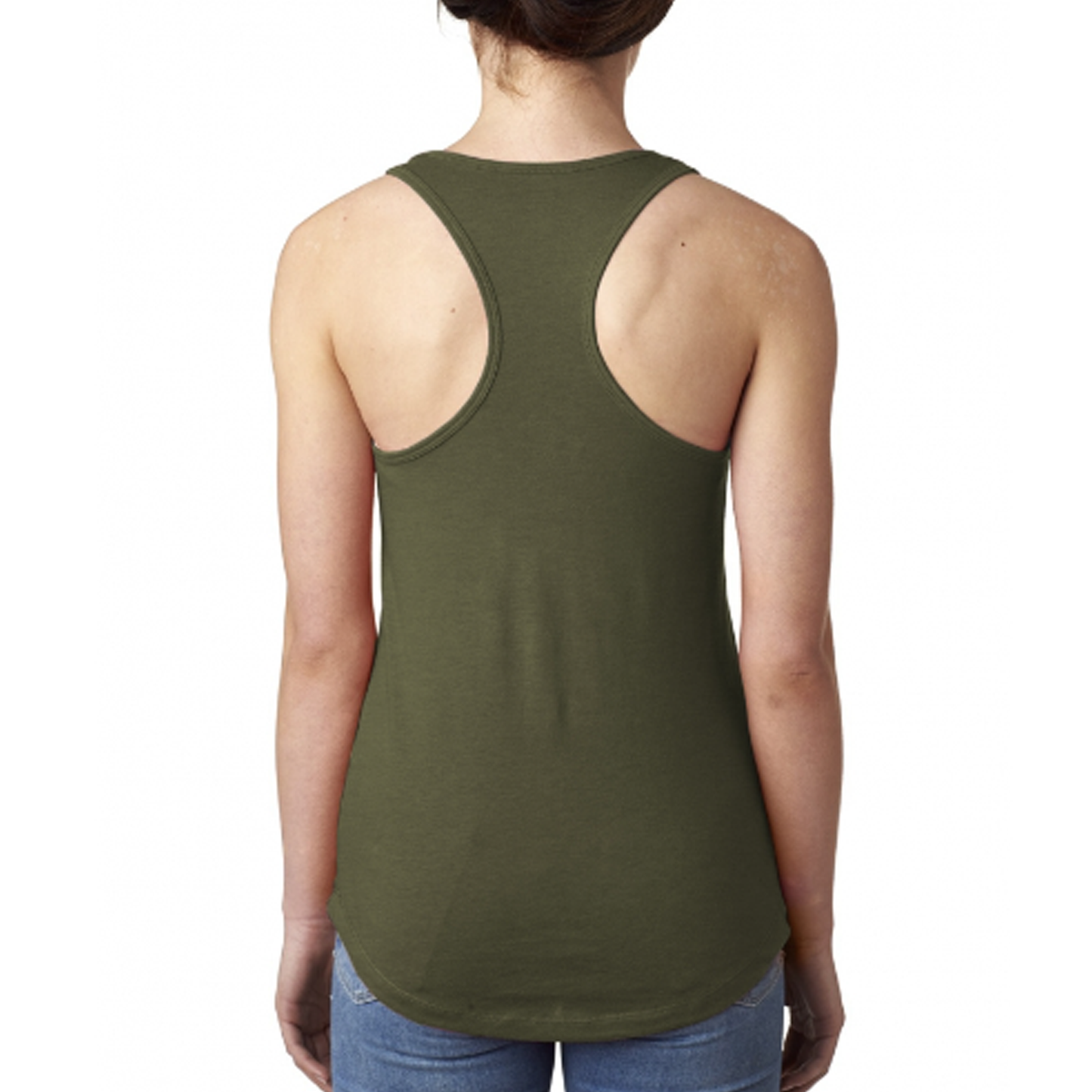 Happy Hiker Womans Tank Top, Military Green, Green tank top