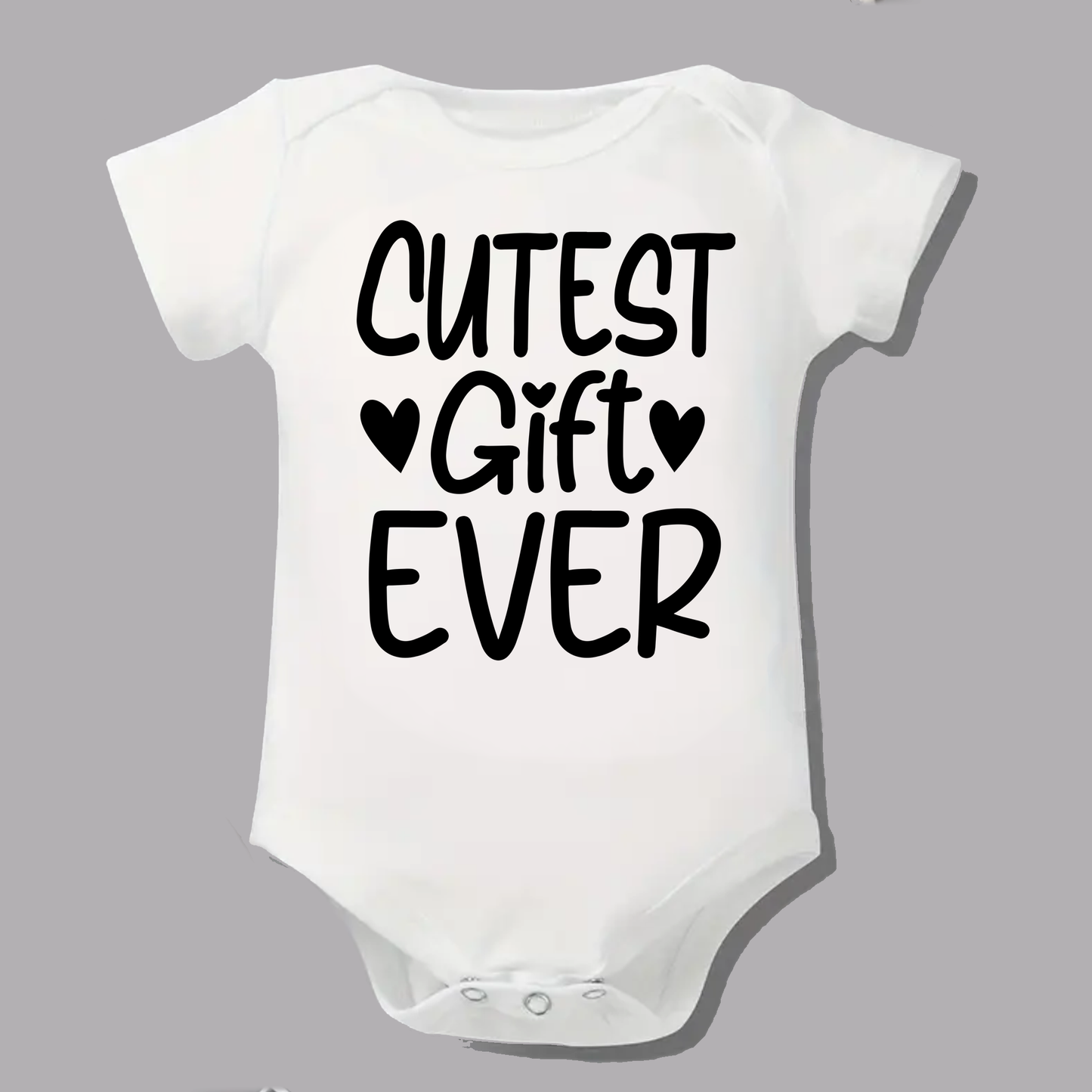 Baby Onesie - White - Cutest Gift Ever, baby shower gift, gender reveal gift